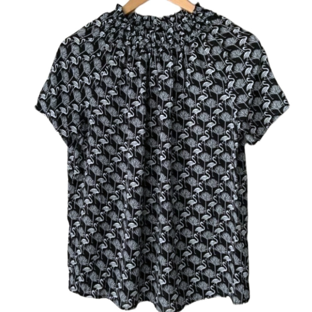 Philosophy Print Blouse NWT Flamingo Palm Print Size XS